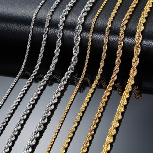 Gold stainless steel 2025 rope chain