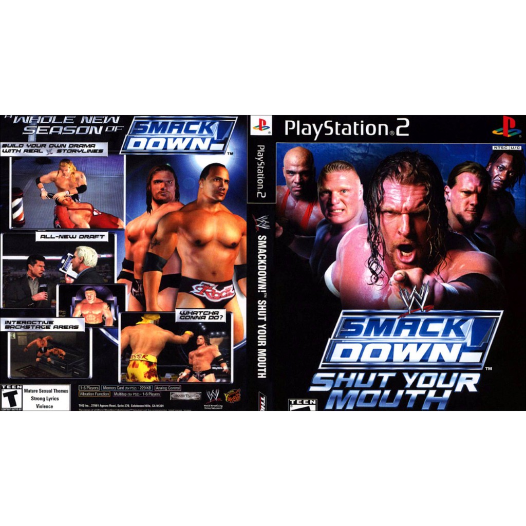 PS2 wwe smackdown shut your mouth | Shopee Singapore