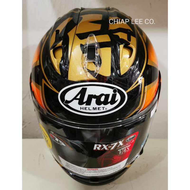 Arai rx7 pedrosa spirit hot sale gold