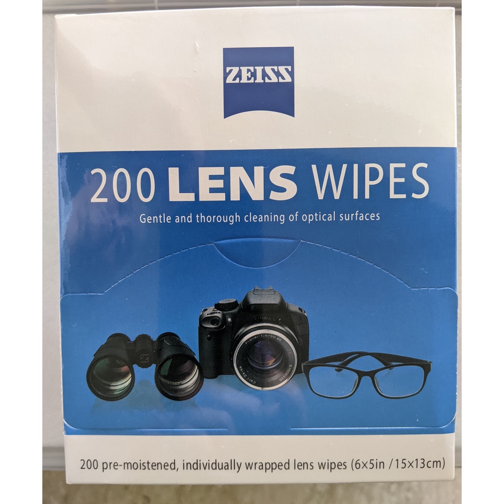 ZEISS Pre-Moistened Lens Cleaning Wipes, 200 Count