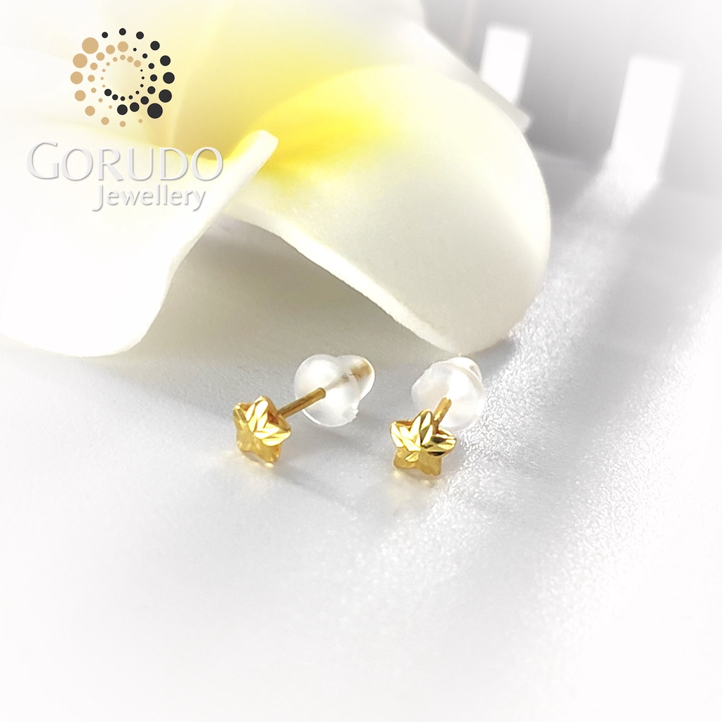 Gorudo Jewellery 18K 750 Gold Mini Star Ear Stud Shopee Singapore