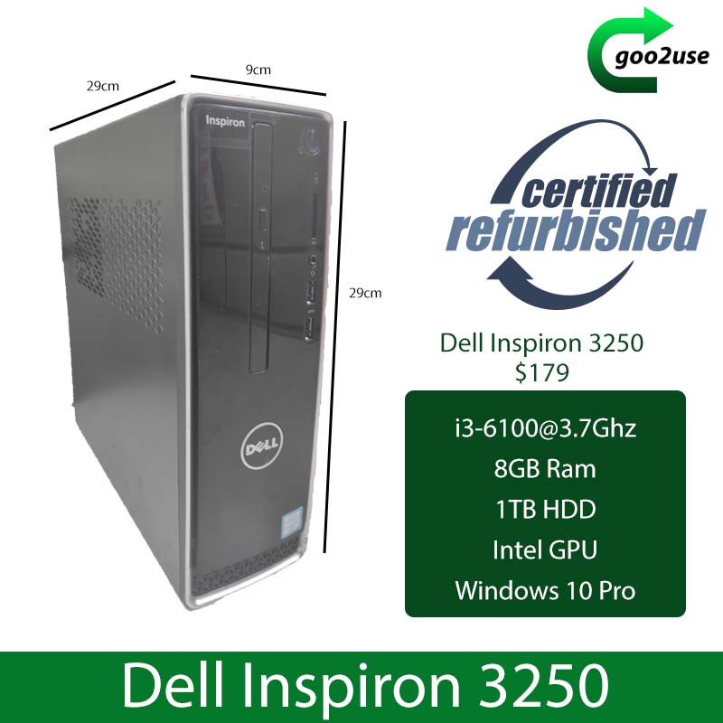 Dell Inspiron 3250 i3-6100@3.7ghz 8GB RAM 1GB HDD Desktop Computer ...