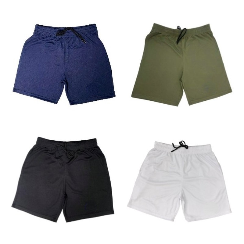 Men Drawstring Jogger Shorts Elastic Waist Sports Cargo Pockets Half Pants