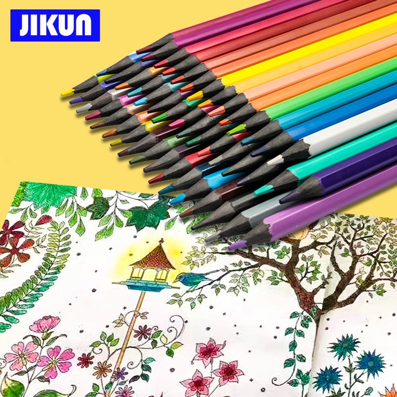 Color Pencil 12pcs - JIKUN Non-toxic Oil/ Water/ Metallic/ Neon Colored  Premium Drawing Pencils Set For