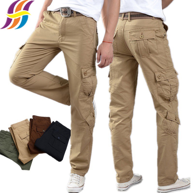 Mens khaki cargo 2025 work pants