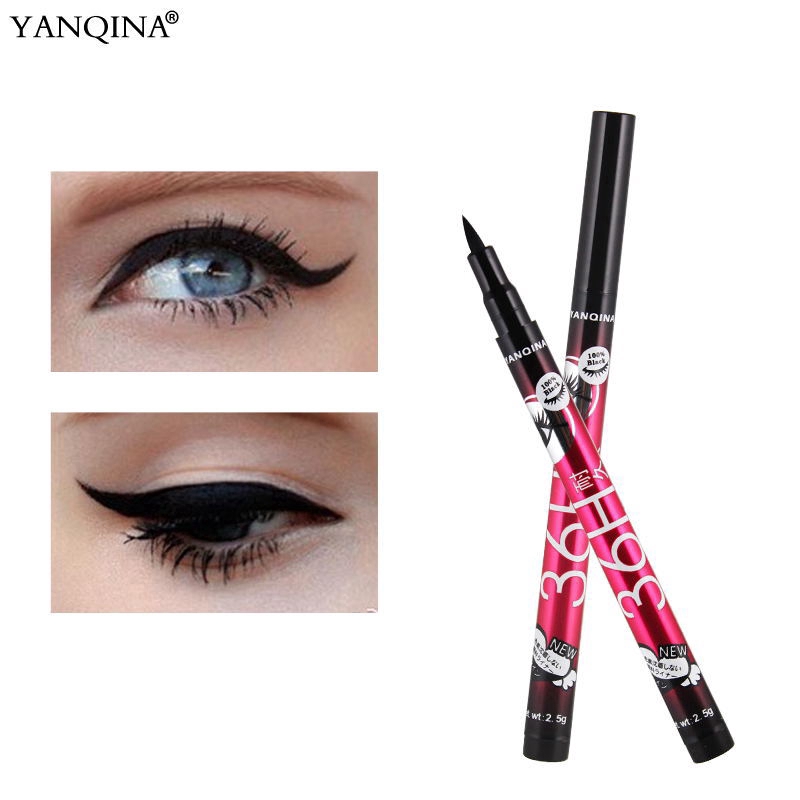 YANQINA 36h Waterproof Liquid Eyeliner Pen Black Color