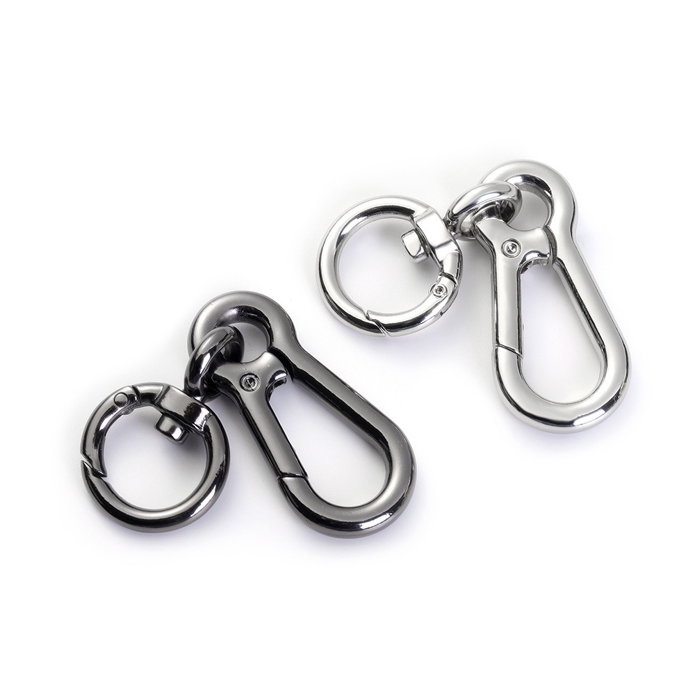 Carabiner Clip Keyring Zinc Alloy Keychain with Snap Hook Quick
