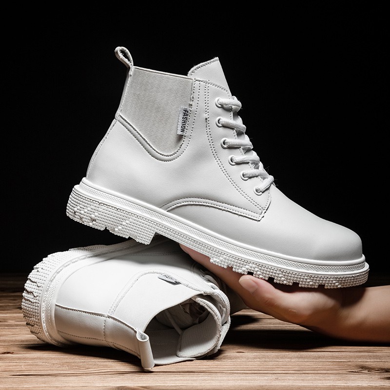 White leather boots on sale mens