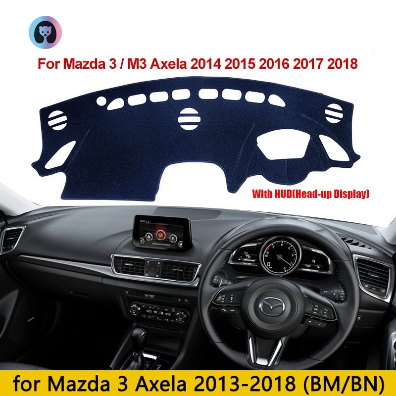 Autonemaker for Mazda 3 Axela BM BN 2014-2018 Accessories LHD Interior Anti  Slip Dashboard Carpet Dashboard Cover Sun Cover Pad Dash Mat Cover 1PCS