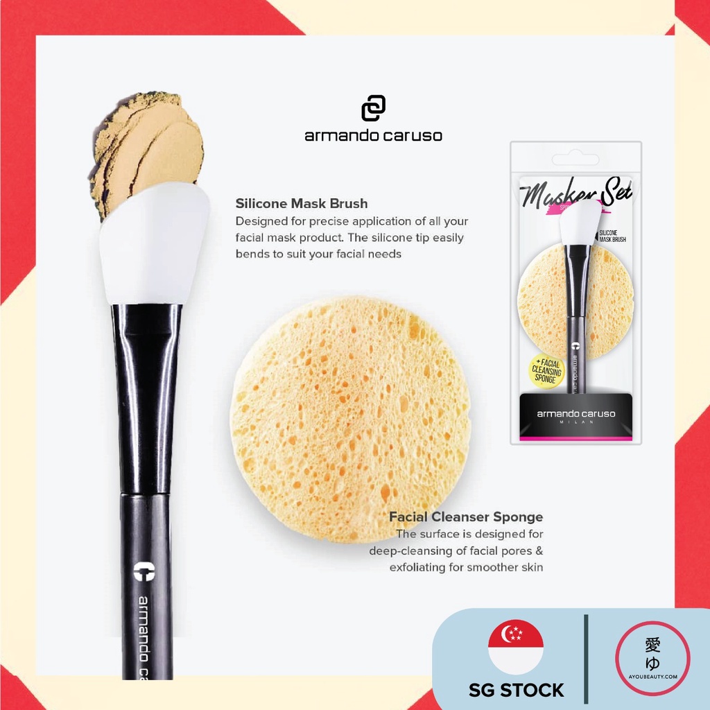 Armando Caruso Silicon Brush Mask Set ACB1004 Shopee Singapore