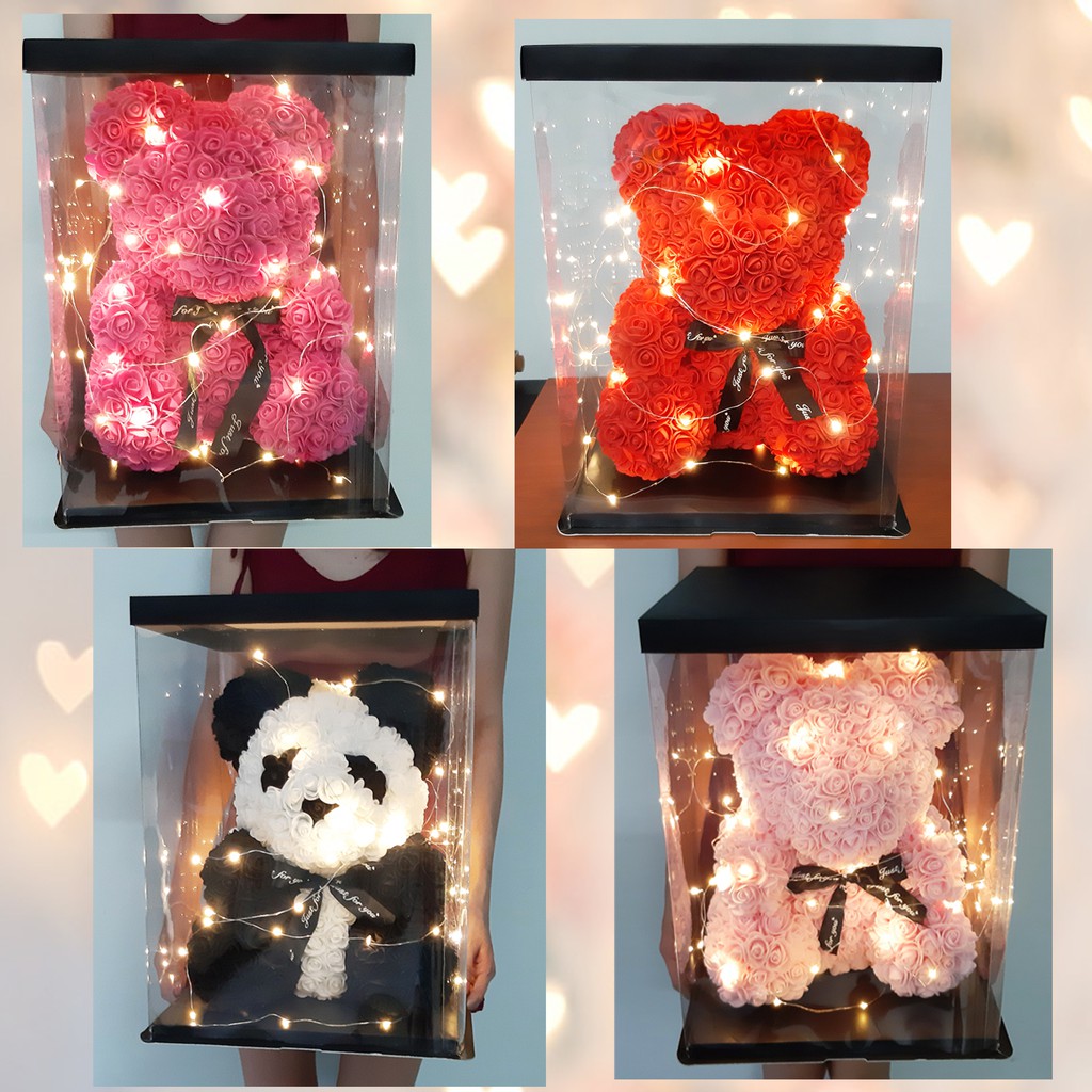 Rose bear with clearance lights