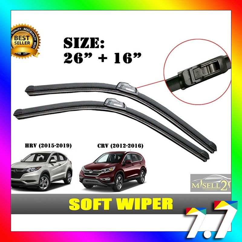 Honda HRV 2015 2019 Honda CRV 2012 2016 Soft Car Wiper Blade