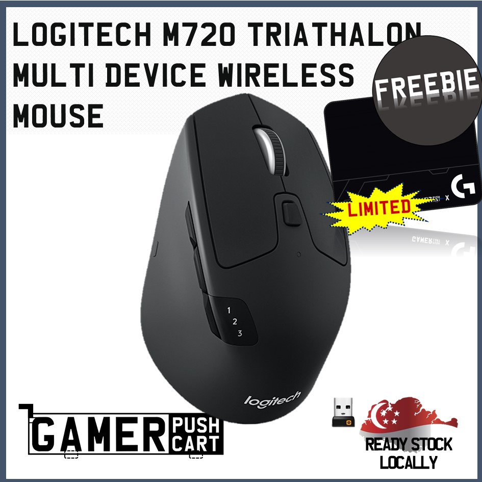  Logitech M720 Triathalon Multi-Device Wireless Mouse