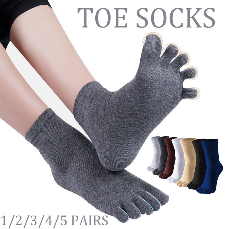 Women's Toe socks Cotton Crew Five Finger Socks For Running