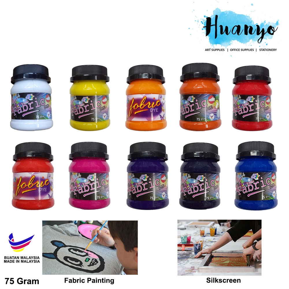 Five Star Fabric Paint Dye Colour 75 gram List 1 2 Shopee