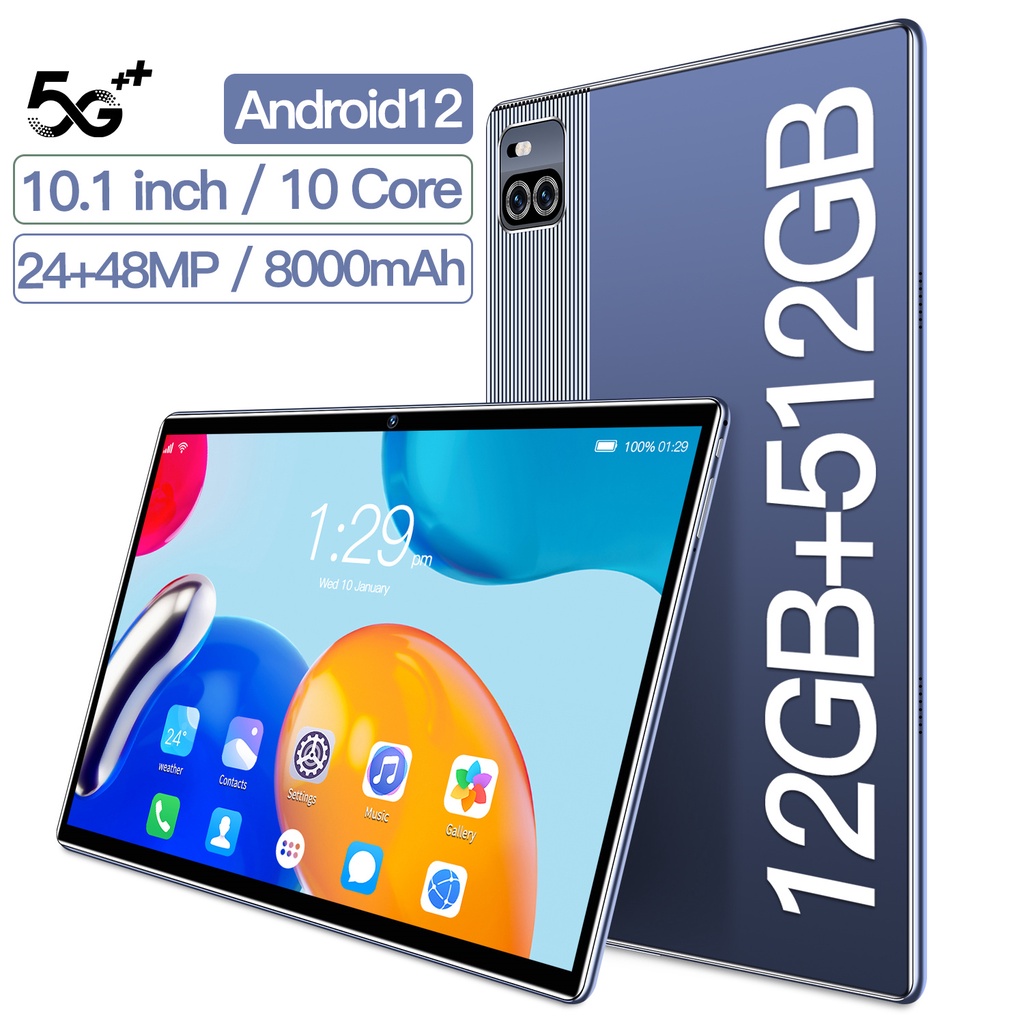 10.1 Inch Tablet PC 4G Strong Phone Call 12GB / 512GB Dual SIM