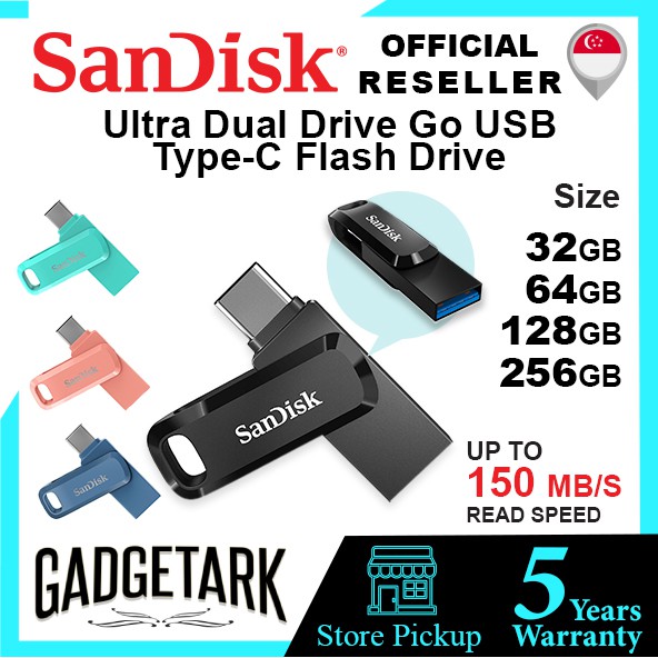 SanDisk 256GB Ultra Dual Drive Go USB Type-C Flash Drive SDDDC3-256G-G46