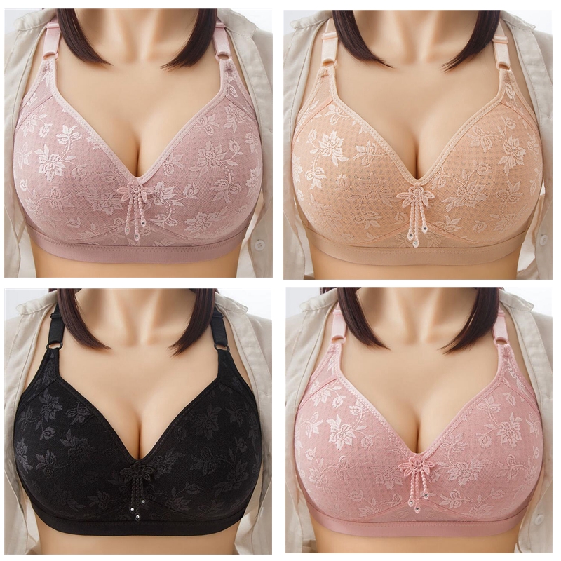 Plus Size Bra Big Cup D E 40-48 Wired Bras No Foam Thin Soft Material  Highly Elastic Especially for Big Size Lady