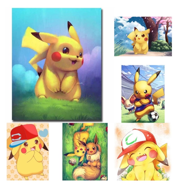 5D Diamond Painting Kit, Pokemon Cross Stitch