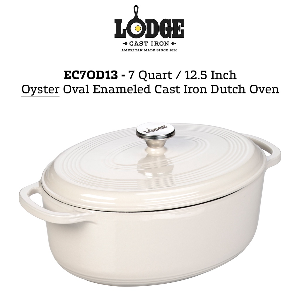 Lodge EC6D18 6 Qt. Midnight Chrome Enameled Cast Iron Dutch Oven