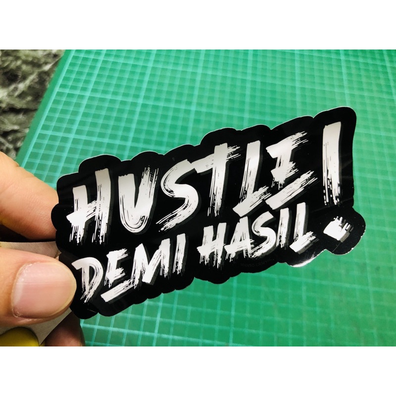 Hustle Demi Hasil! Motorcycle Waterproof UV Resistance Decal