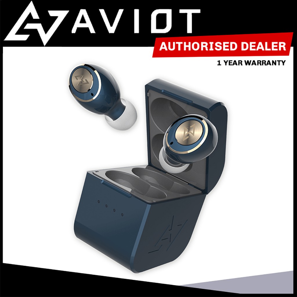 AVIOT TE-D01g (Navy) Wireless Earphones | Waterproof Wireless Earphones  IPX7, AVIOT TED01g, AVIOT TE D01g