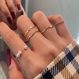 Cute wave sale rings