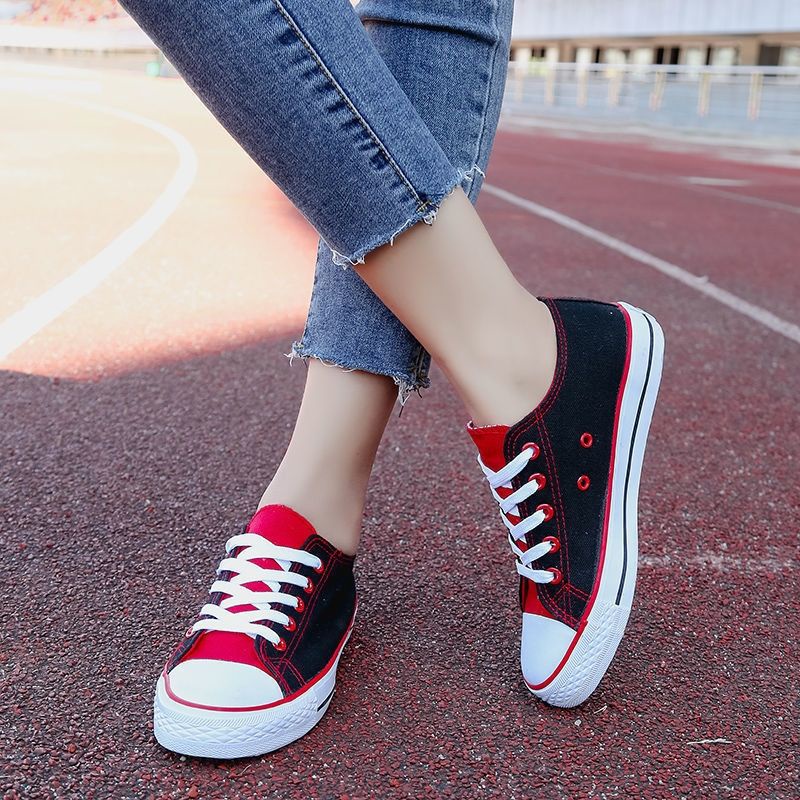 Red canvas shoes on sale womens