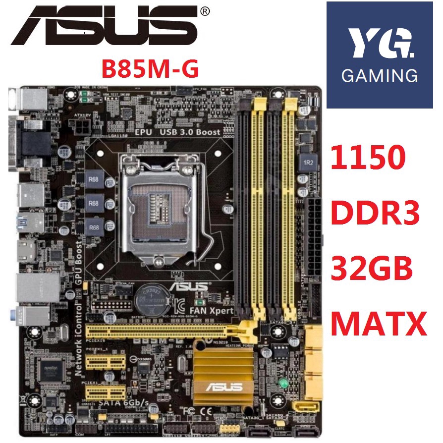 ASUS B85M-G mainboard DDR3 32GB M-ATX Socket LGA 1150 computer PC