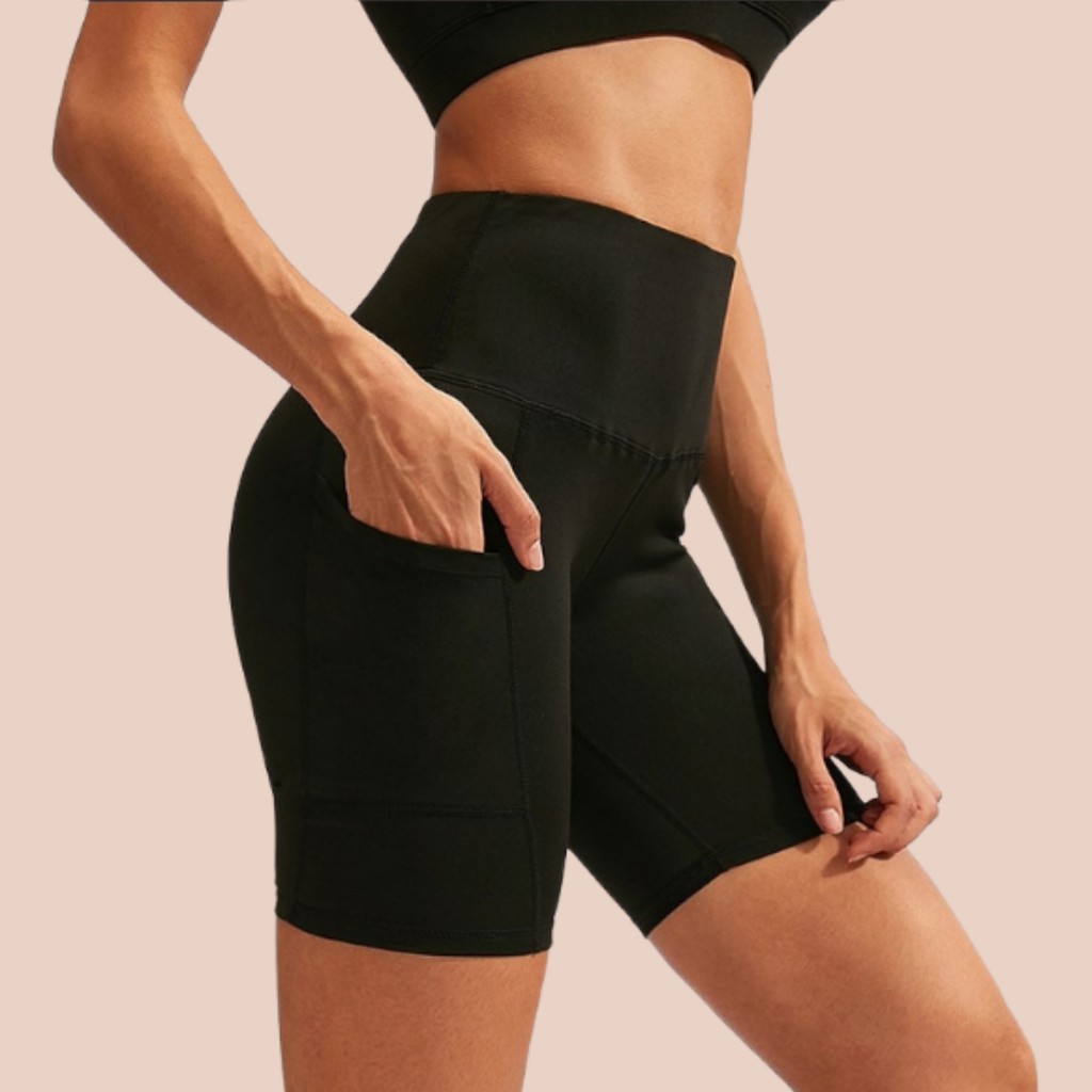 SG Seller] High Waist Yoga Pants with side pockets/ Cycling pants