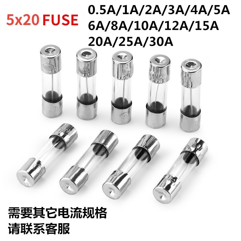 10/pcs 6*30mm Fuse Ceramic Fusible 250V 0.5A 1A 2A 3A 4A 5A 6A 6.3