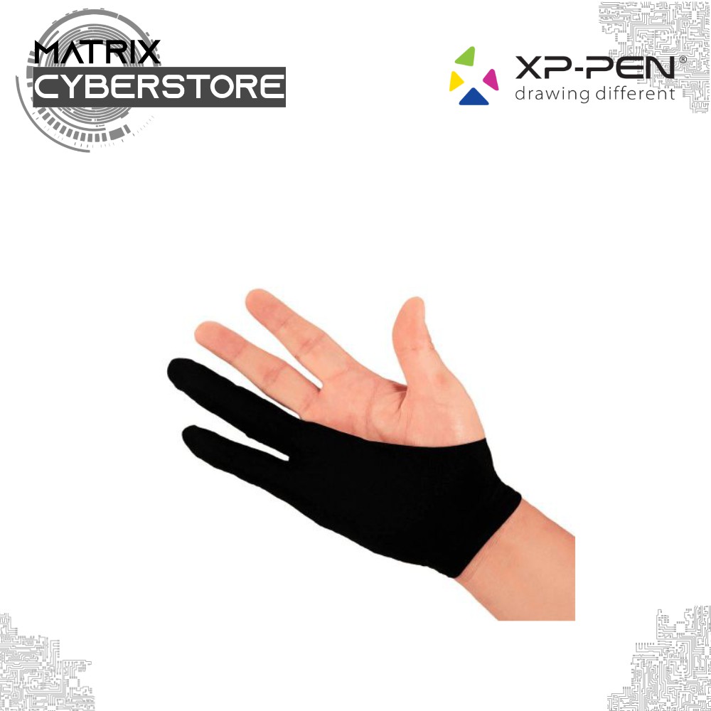 XENCELABS, Artist Glove, Drawing Glove Left Right Hand for Drawing Tablet,  2 Finger Glove for Drawing Black Size S