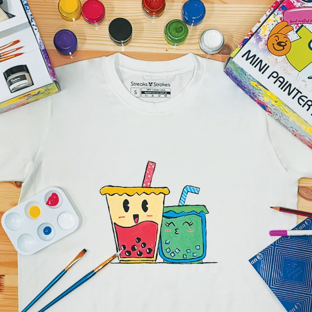 Personalised children's craft and T-shirt painting kits for creative boys  and girls. Best gifts for four year olds plus for Christmas and Birthdays.  One of a kind present for kids that have