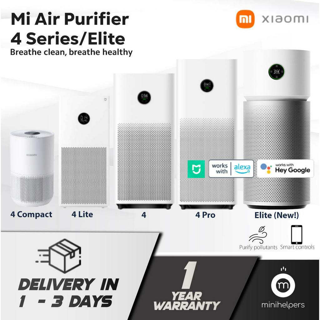 READY STOCK】Xiaomi Mi Air Purifier 4 Compact & 4 Lite & 4 Pro & Purifier  Elite Touch Screen OLED Display Google