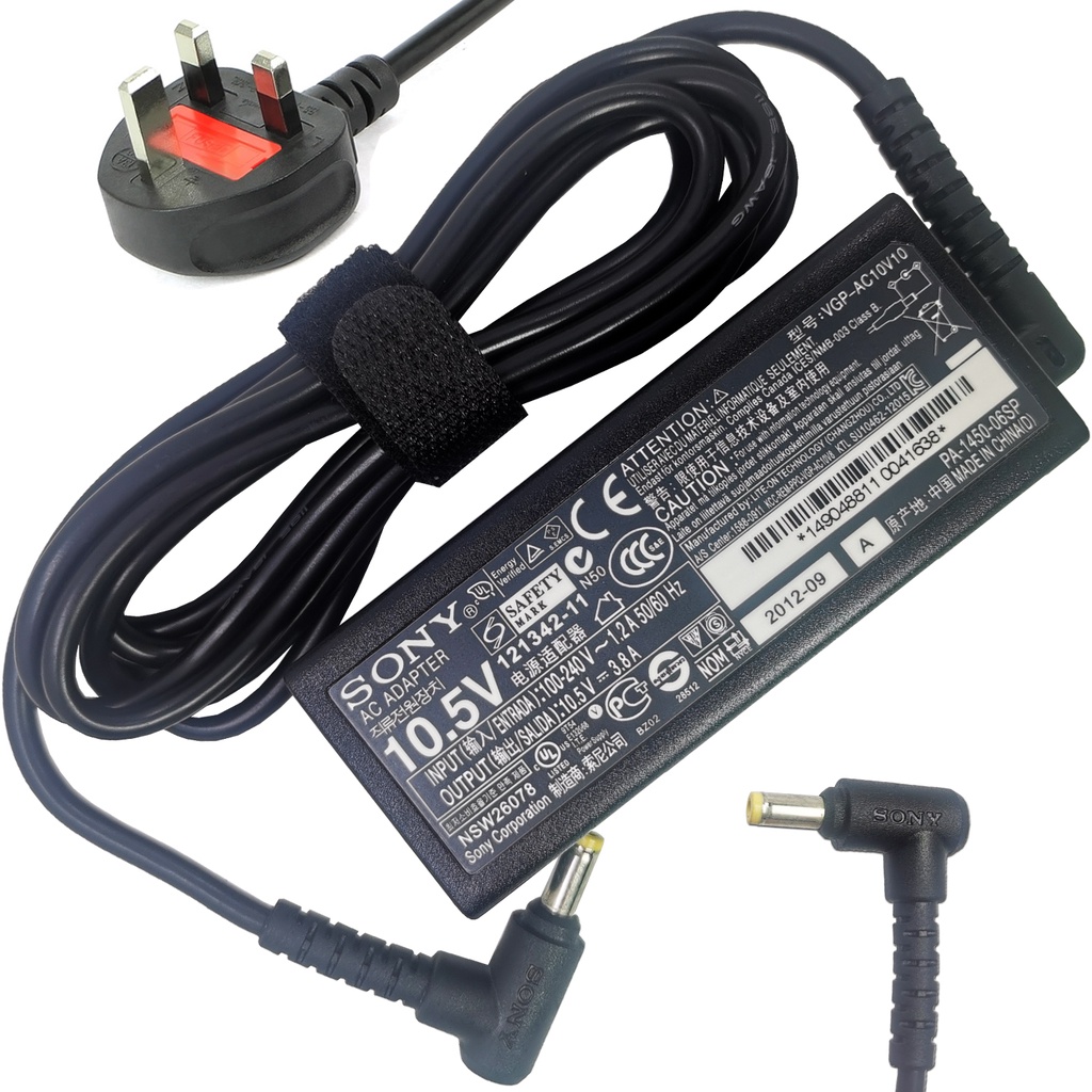 Sony VAIO VGP-AC10V10 VGP-AC10V9 Duo 13 Pro 11/13 10.5V 3.8A Laptop Ac  Adapter Charger Duo 13 SVD13215PXB SVD13211CW svp132a1cp svd1321x9eb  svp132a1cw