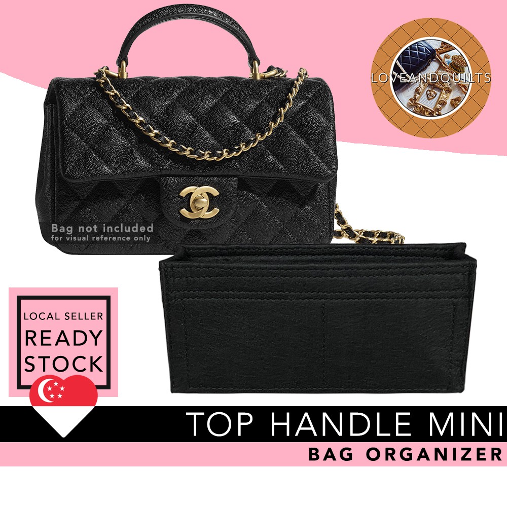 SG]❤️Chanel Top Handle Mini Rectangular Bag Organizer bag Insert