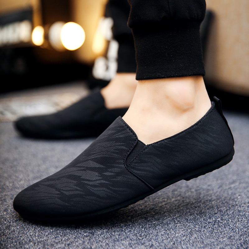 Mens black hot sale shoes loafers