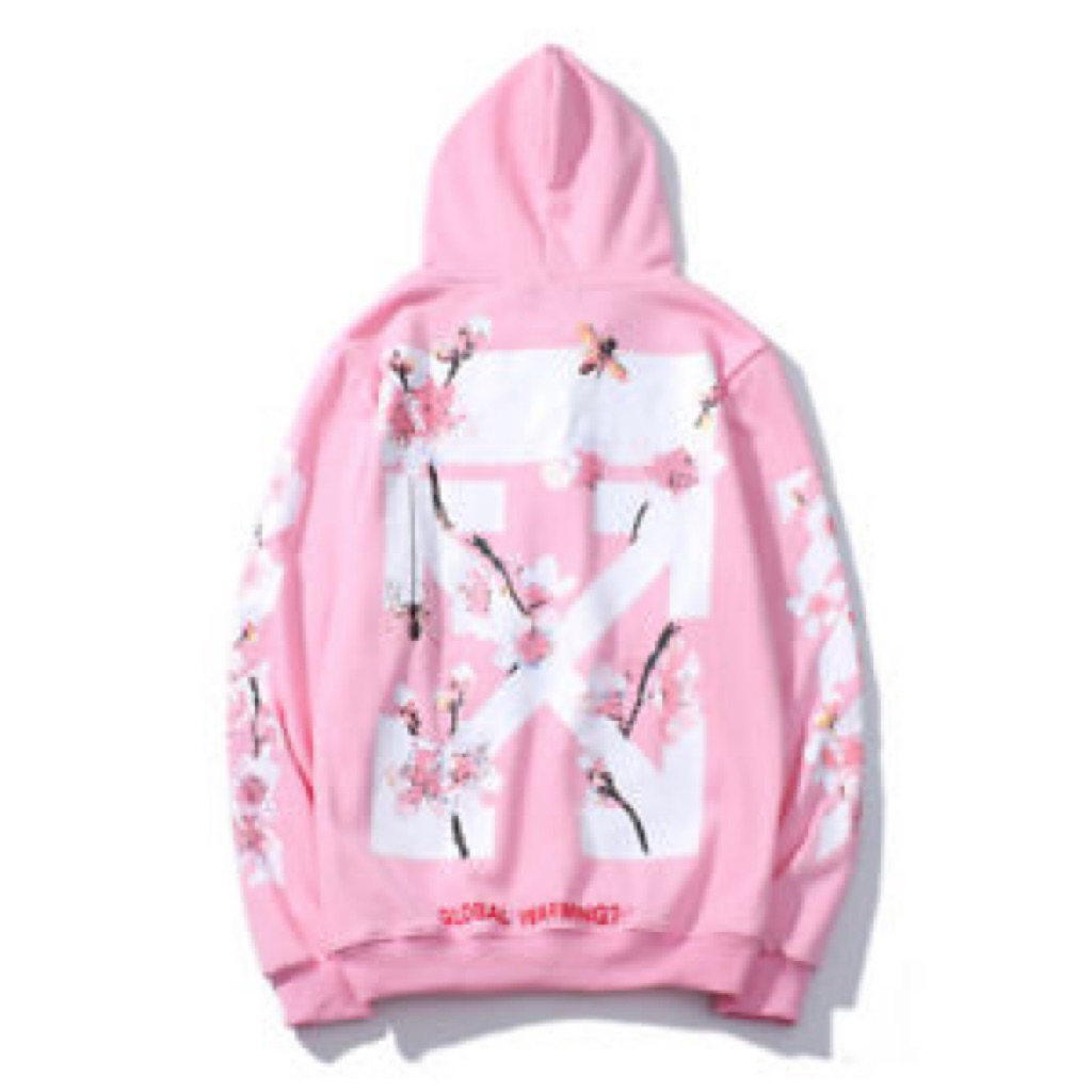 Off-White Flower Shop Hoodie In Nude Pink