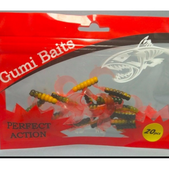 GUMI Baits Soft Rubber Plastic Jig Bass Fishing Lure 20pc/pack