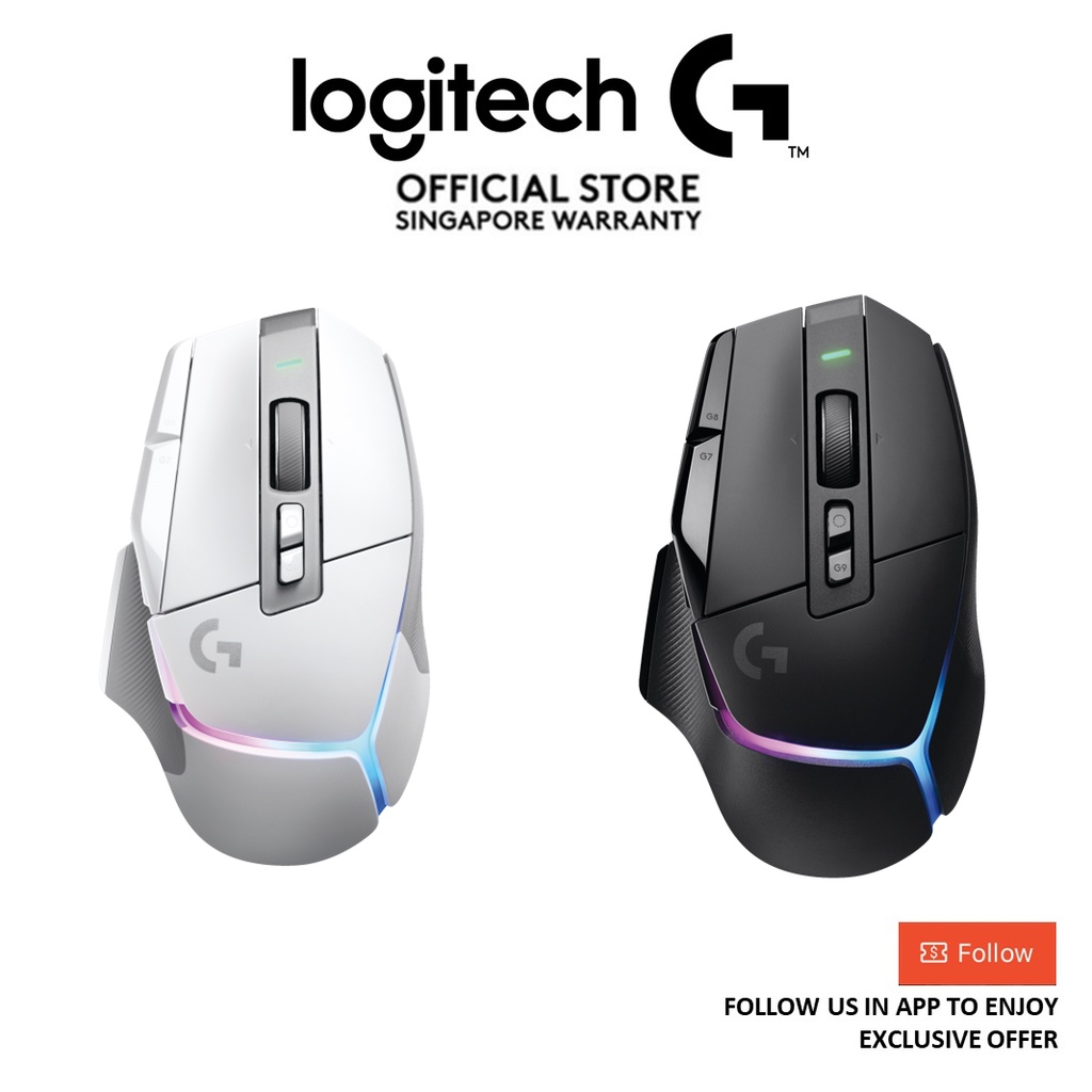 Logitech G502 X PLUS Wireless RGB Gaming Mouse - hybrid switches/ HERO 25K/USB-C charging port Shopee Singapore
