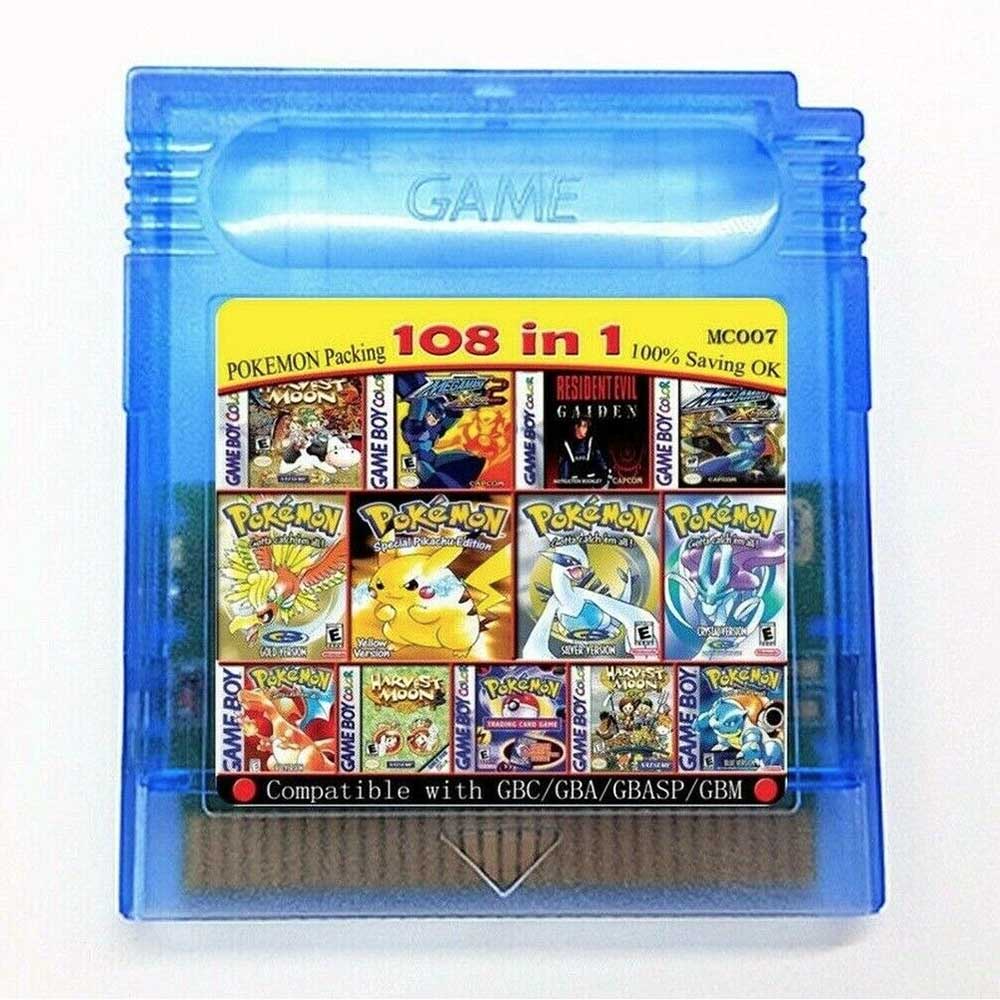 Game Boy Color cartridge 61 in 1 (multi cart for GameBoy, GBC) or 108 games  in 1