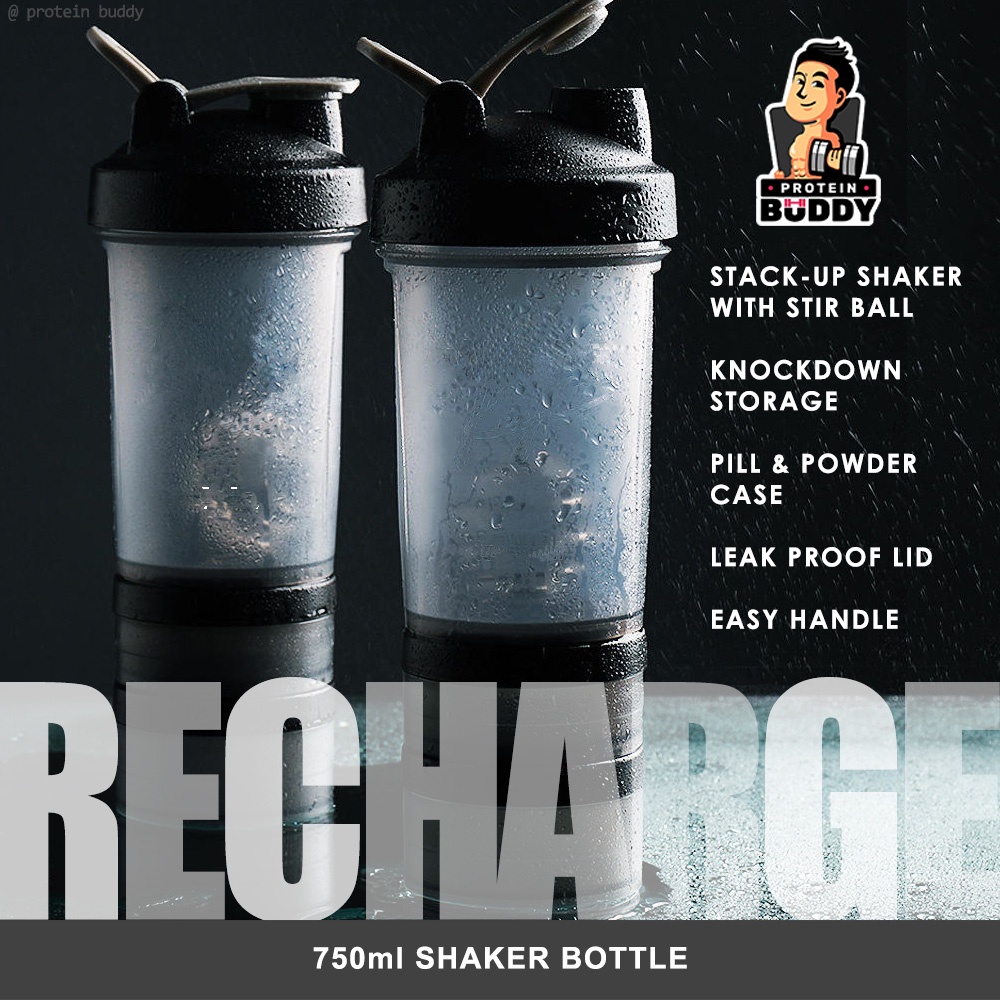Smartshake Revive Protein Shaker Bottle With Storage for Powder