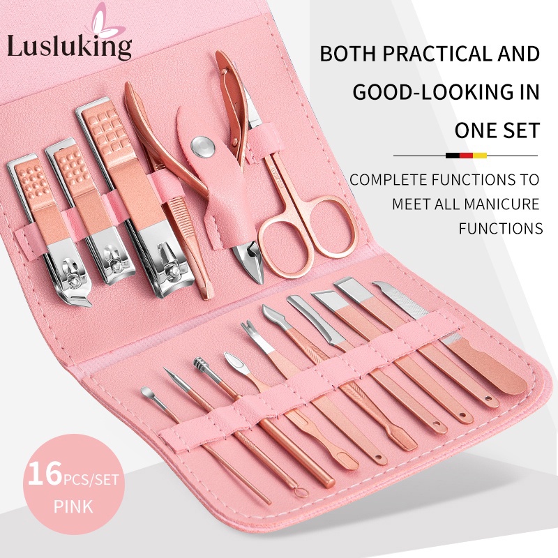 2pcs/set Titanium Coated Stainless Steel Cuticle Nippers & Nail Clippers,  Portable And Practical Manicure Set