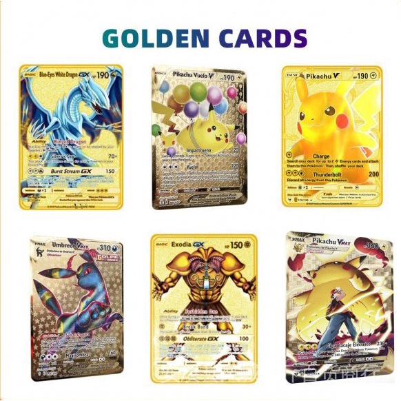 Spanish Pokemon Metal Card Pokémon Letters V VMAX Charizard GX Pikachu  cartas pokemon español Collection Gold Cards Kid Toy Gift