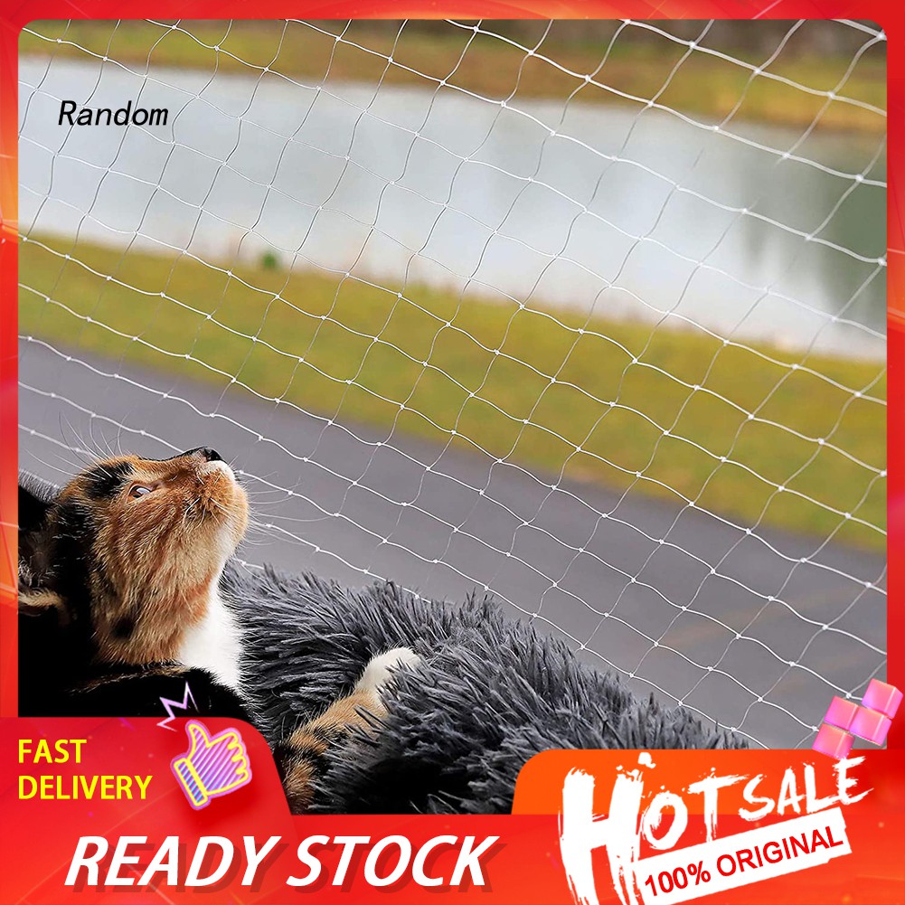 Cat Net For Balcony Transparent Mesh Cat Protection Net For Balcony With  Fastening Rope And Accessories, Cat Nets For Window Terrace Inside And