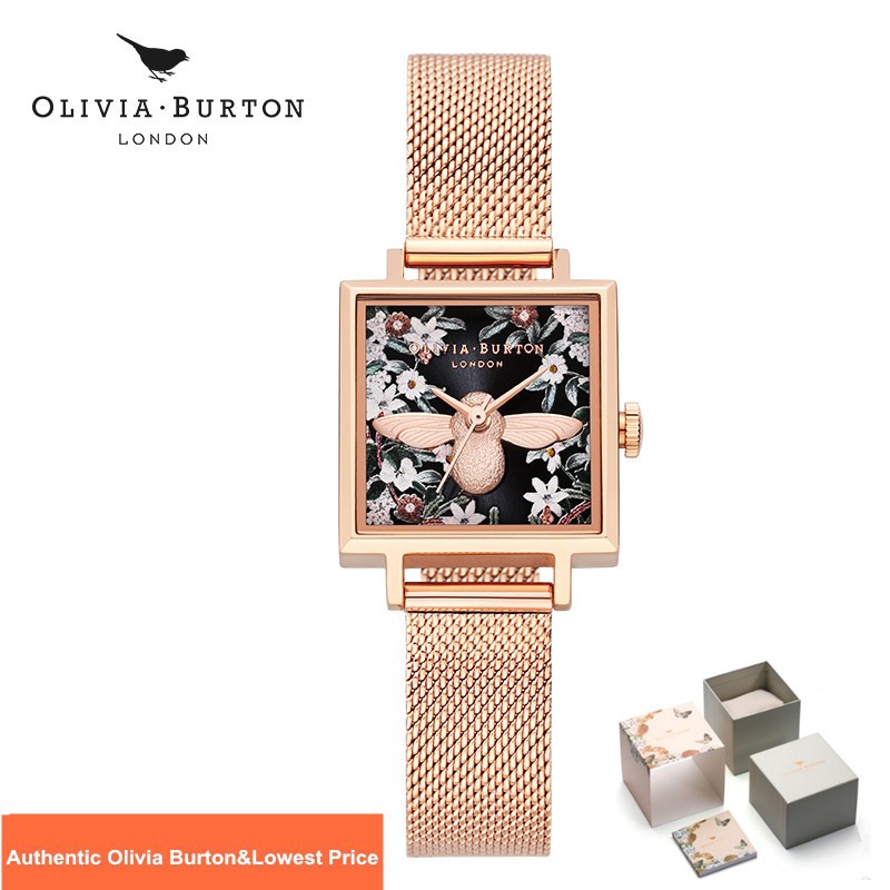 Olivia burton discount bee watch square