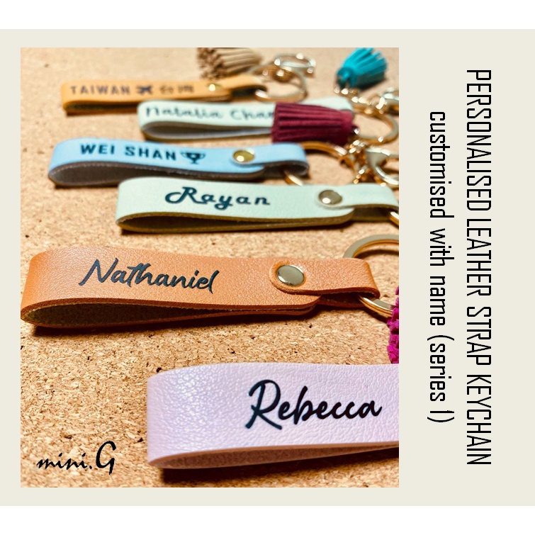 Customised on sale leather keychain