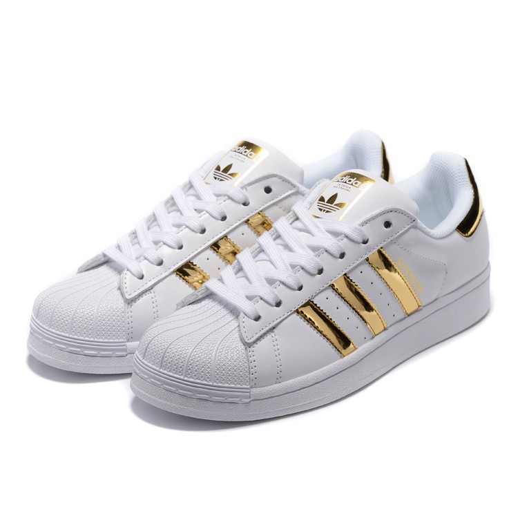 White and gold sneakers on sale women's