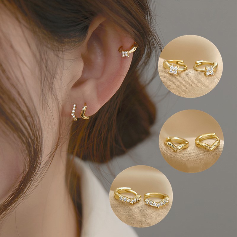 Gold earring for sales cartilage piercing