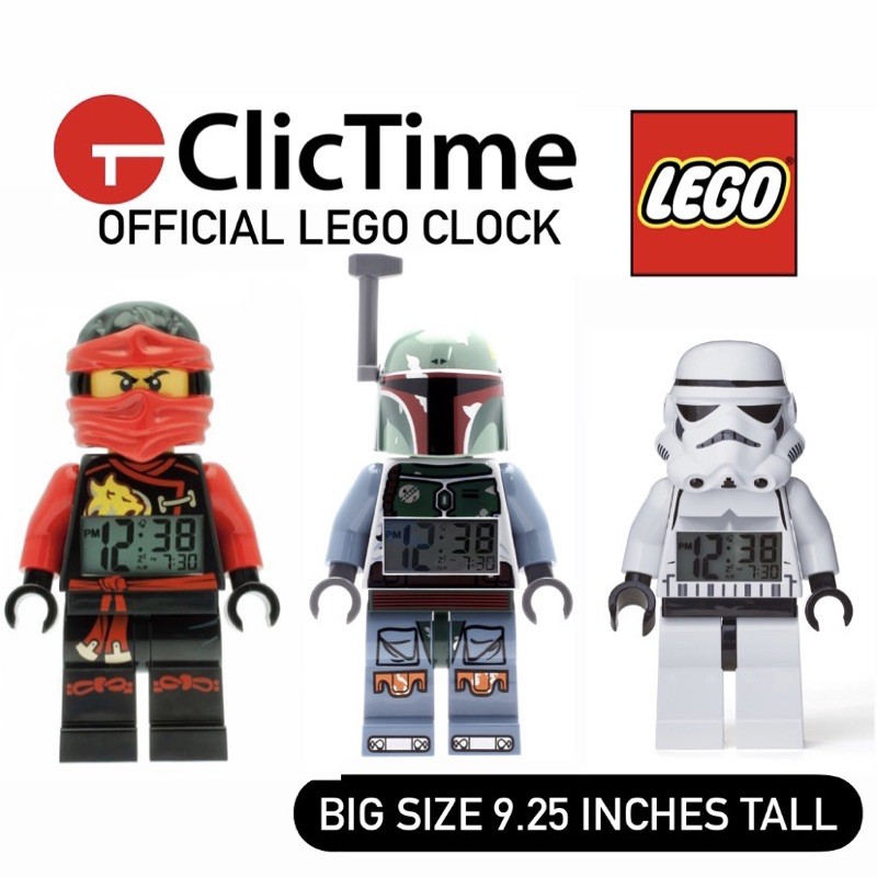 Lego Star Wars Alarm Clock Big Clic Time Storm Trooper Ninjago Kai